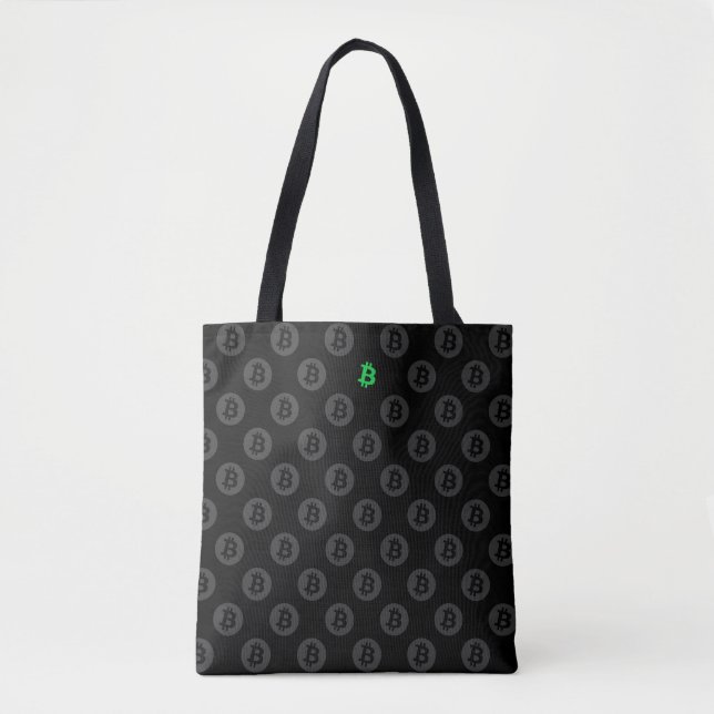 Bolsa Tote Bitcoin Logo (Green) (Frente)