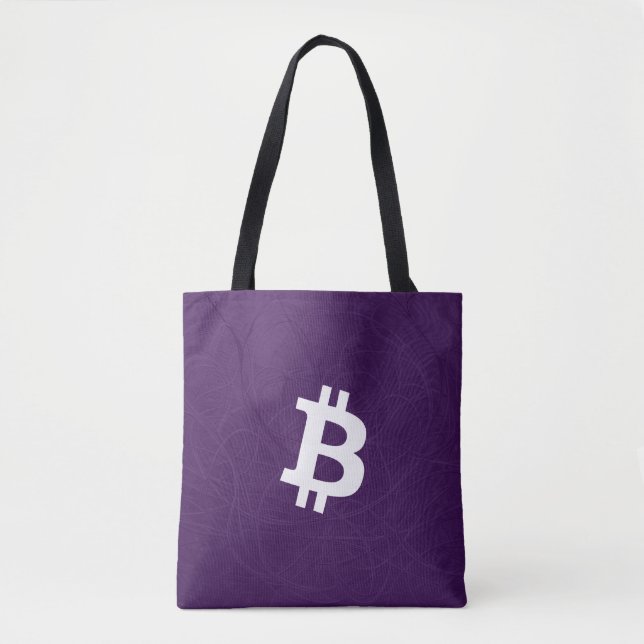 Bolsa Tote Bitcoin Neuron Dark Purple (Frente)