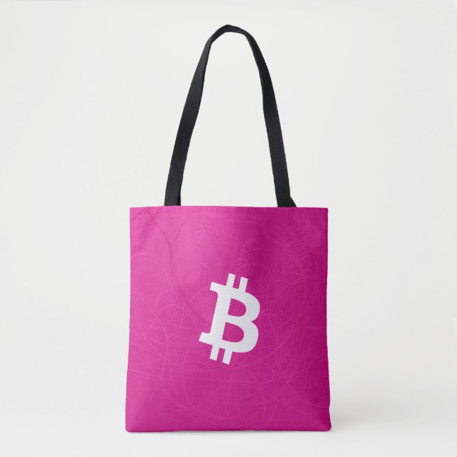 Bolsa Tote Bitcoin Neuron Hot Pink (Frente)