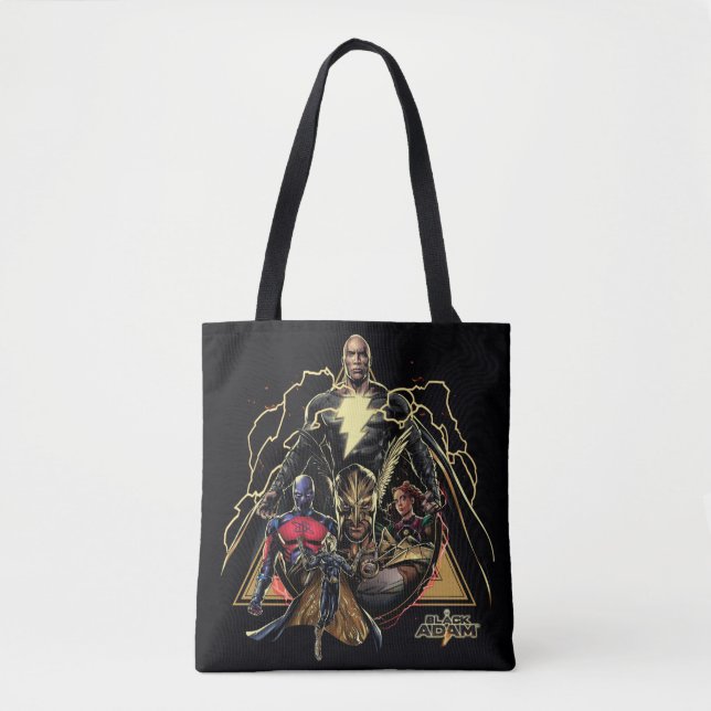 Bolsa Tote Black Adam Triangular Group Graphic (Frente)