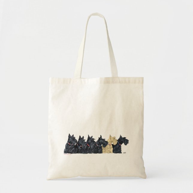 Bolsa Tote Black and Wheaten Scottish Terriers (Frente)