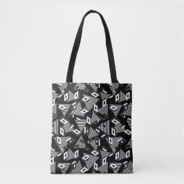 Bolsa Tote Black And White Abstract 