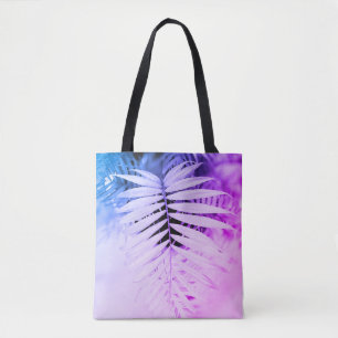 Bolsa Tote Black and White Areca Leaf Miami
