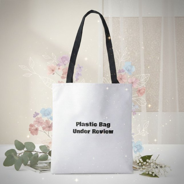 Bolsa Tote Black and White Humorous  funny quote typography  (Criador carregado)