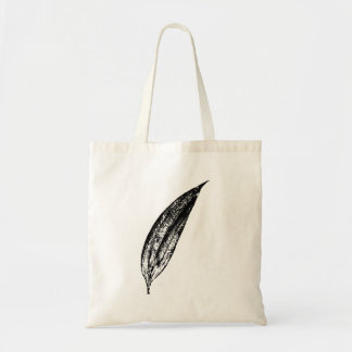 Bolsa Tote Black and White White Lily Leaf Print