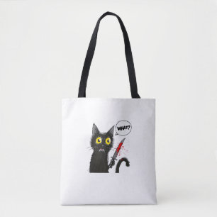 Bolsa Tote Black Cat Halloween Costume Witchcraft Spy Web