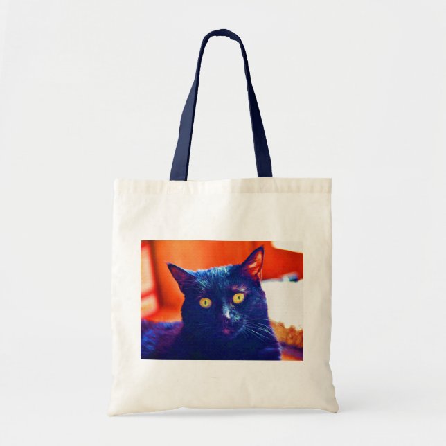 Bolsa Tote Black Cat Lucky Felice Art (Frente)