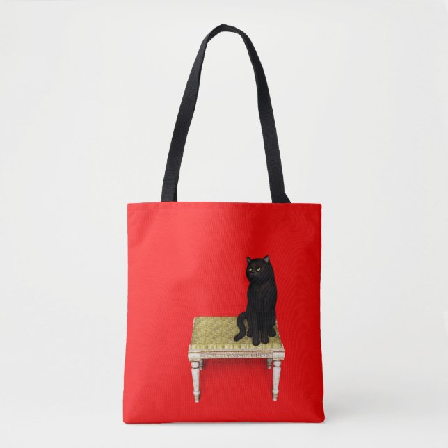 Bolsa Tote Black cat on the stool (Frente)