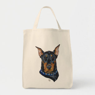 Bolsa Tote Black Doberman Pinscher