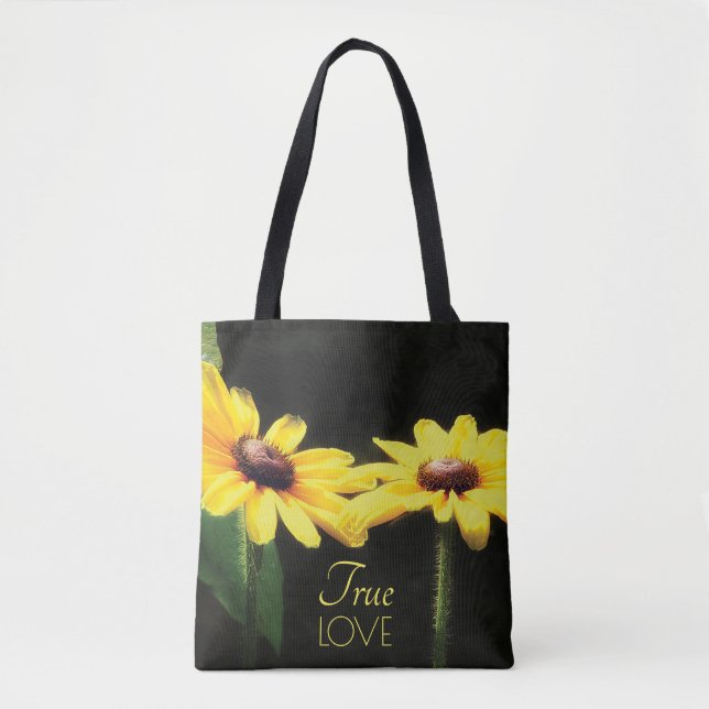 Bolsa Tote Black Eyed Susan Flower True Love (Frente)