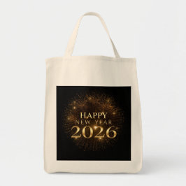 Bolsa Tote black gold new year tote bag