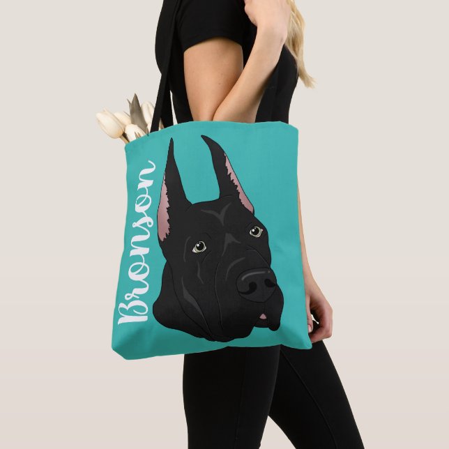 Bolsa Tote Black Great Dane (Close Up)