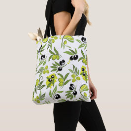 Bolsa Tote Black & Green Olives 