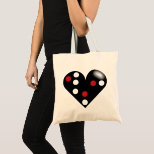 Bolsa Tote Black Heart Domino