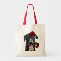 Black Labrador com Rosas 2