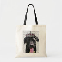 Black Labrador com Tiara