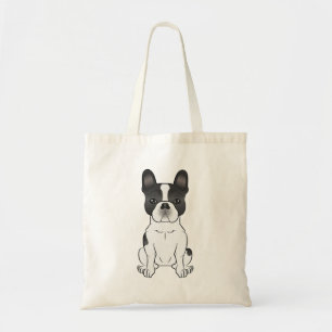 Bolsa Tote Black Piebald French Bulldog / Frenchie Cute Dog