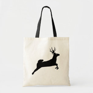 Bolsa Tote Black Reindeer Silhouette