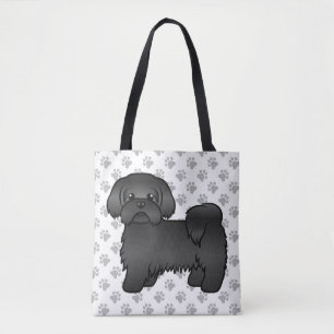 Bolsa Tote Black Shih Tzu - Cão e patas