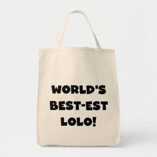 Bolsa Tote Black Text Best Lolo T-shirts e presentes