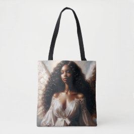 Bolsa Tote Black Woman Angels Angelcore