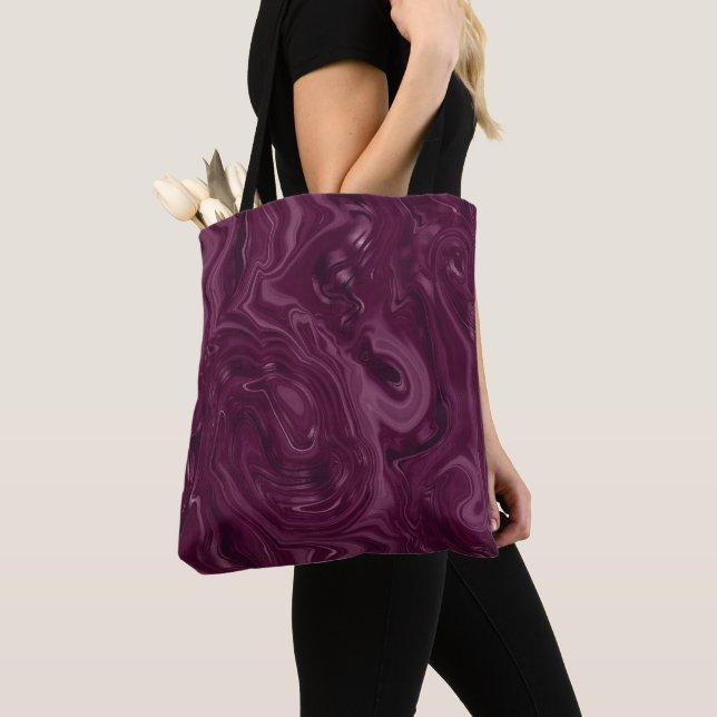 Bolsa Tote Blackberry Wine Pattern  (Close Up)
