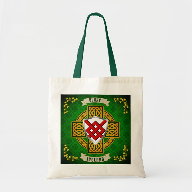 Bolsa Tote Blake Irish Shield & Celtic Cross Personalizado (Frente)