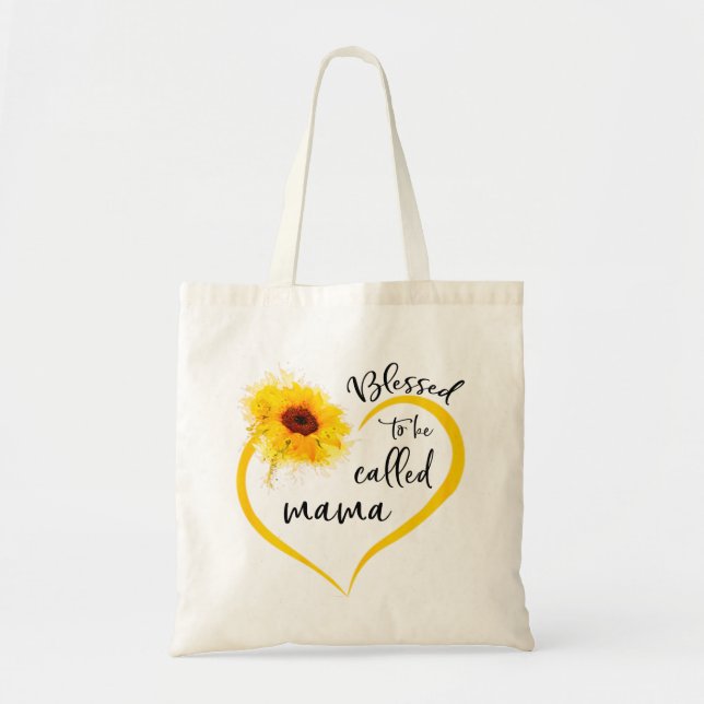 Bolsa Tote Blessed To Be Called mama Sunflower Gifts (Frente)