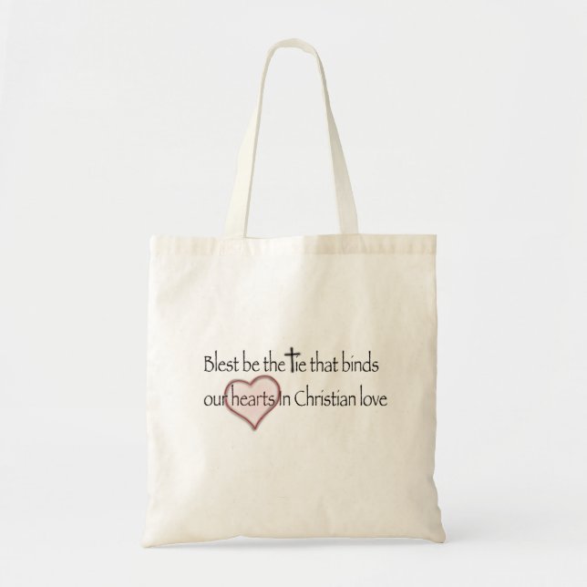 Bolsa Tote ‘Blest Be the Tie that Binds’ Christian Quote  (Frente)