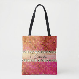 Bolsa Tote Bling Laranja-Rosa-Quente