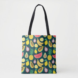Bolsa Tote Bliss de padrão de colheita de Frutas tropical
