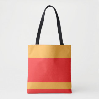 Bolsa Tote Bloco de Cor Ouro Vermelho