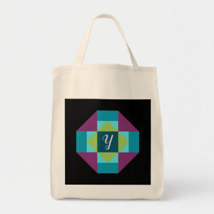 Bolsa Tote Bloco de Lona de Cobertura de Celeiro com Monogram