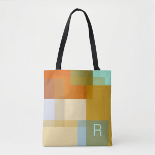 Bolsa Tote Blocos de cores geométricas Contemporâneas Colorid
