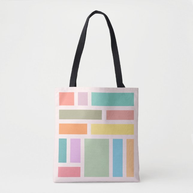 Bolsa Tote Blocos Geométricos abstrato (Frente)