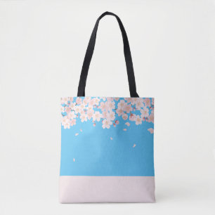 Bolsa Tote Blogues e Borboletas: Monograma Azul Opcional