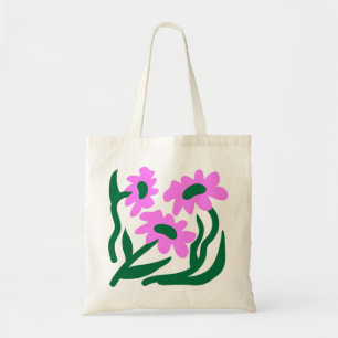 Bolsa Tote Bloom Trio – Tote Floral Minimalista Moderna