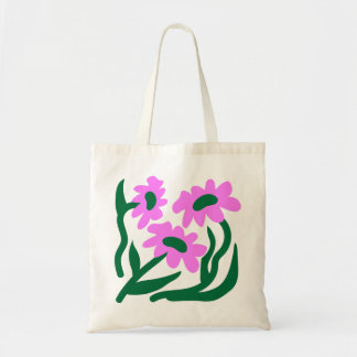 Bolsa Tote Bloom Trio – Tote Floral Minimalista Moderna