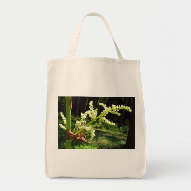 Bolsa Tote Blooming Rhubarb Flores Natureza Foto (Frente)