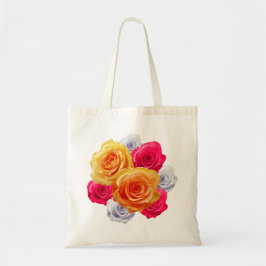 Bolsa Tote Blooming Rosa Motif Tote Bag