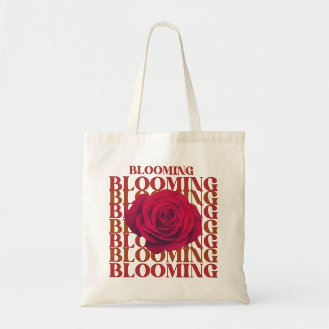 Bolsa Tote Blooming Rose Statement Tote Bag (Frente)