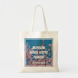 Bolsa Tote BLOSSOM DE Cereja Floral ONDE VOCÊ ESTÁ PLANTADO