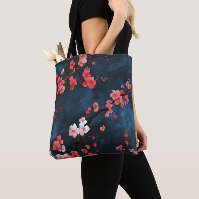 Bolsa Tote Blossomas da meia-noite (Close Up)