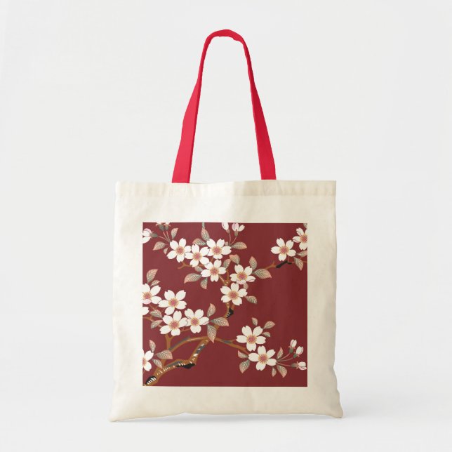 Bolsa Tote Blossomas de Cereja Japoneses (Frente)