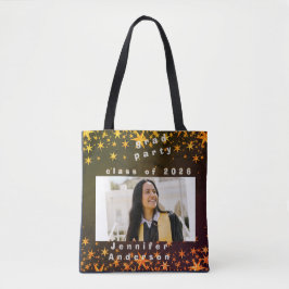 Bolsa Tote blue and gold elegant invitation