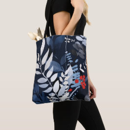 Bolsa Tote Blue and Silver