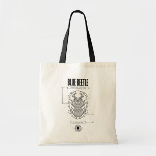 Bolsa Tote Blue Beetle Scarab Tech Graphic