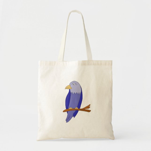 Bolsa Tote Blue bird on a branch (Frente)