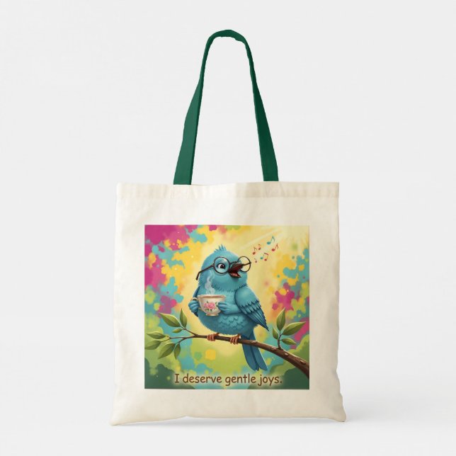 Bolsa Tote Blue Bird Quote Tote Bag (Verso)