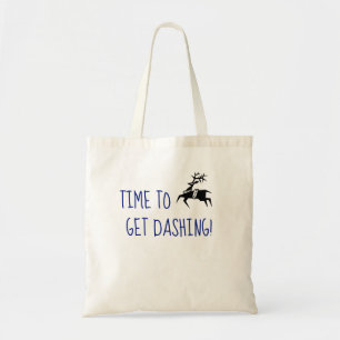 Bolsa Tote Blue Black Friday Comprando Get Dashing Reindeer